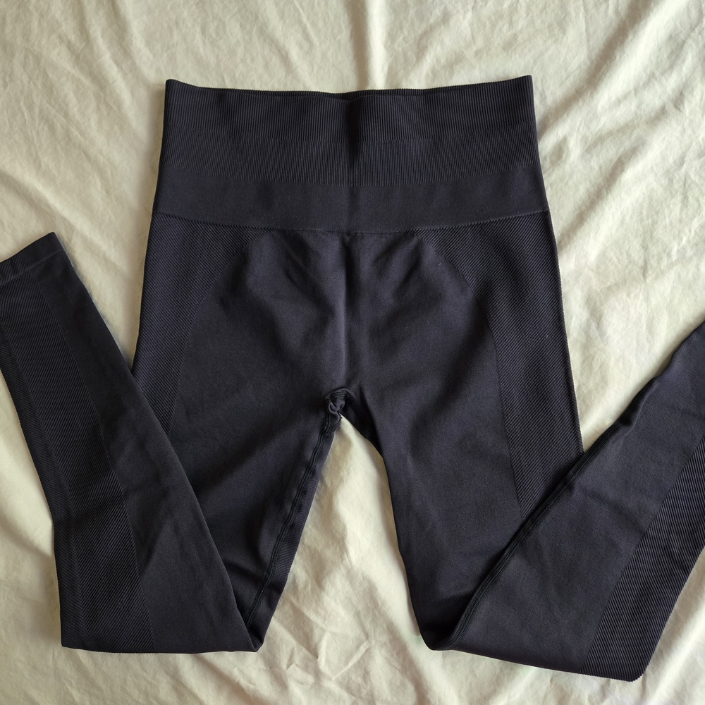 Spiritual Gangster Icon High Waist M/L Midnight Navy Blue Seamless Leggings EB2